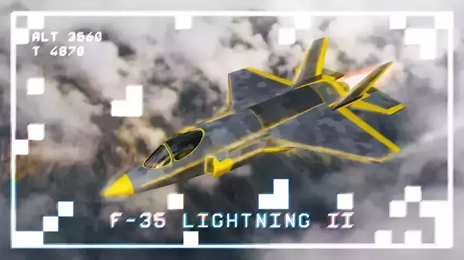 Modern Fighter Jet - Lockheed Martin F-35 Lightning II 3D print model