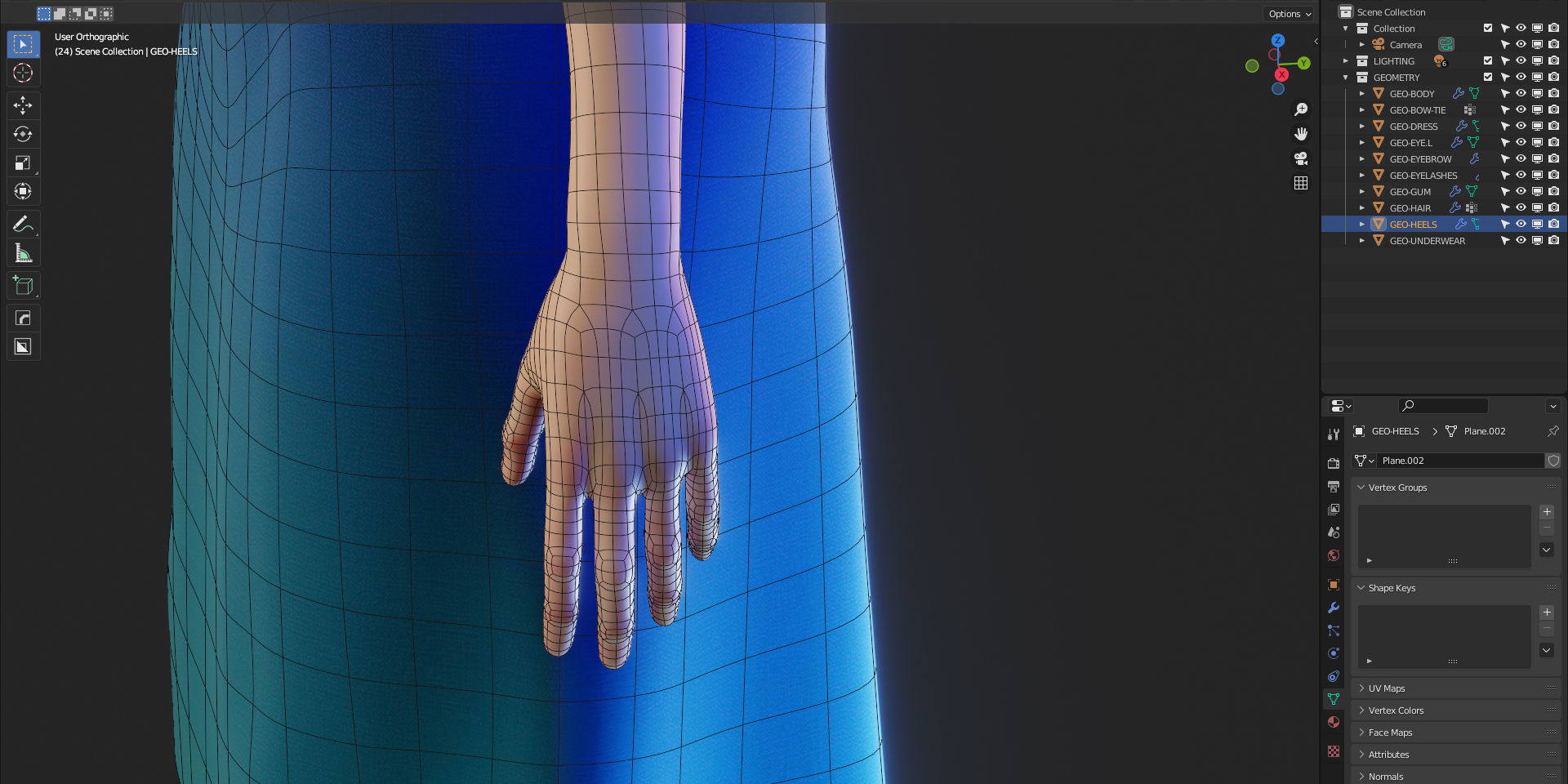 Character Design - Girl - Isabella - Blender 3 3D model_11