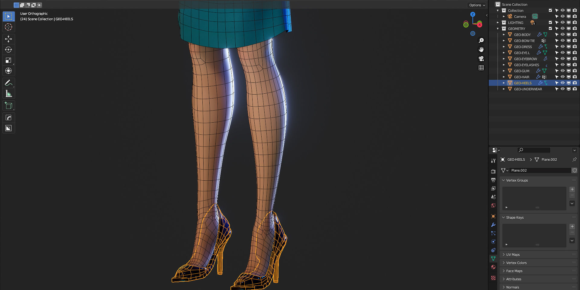 Character Design - Girl - Isabella - Blender 3 3D model_3