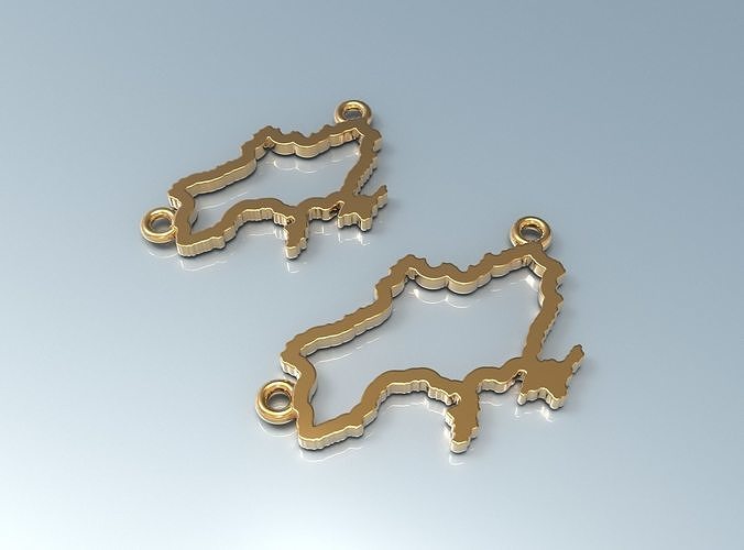 Pendant Ukraine 3D print model