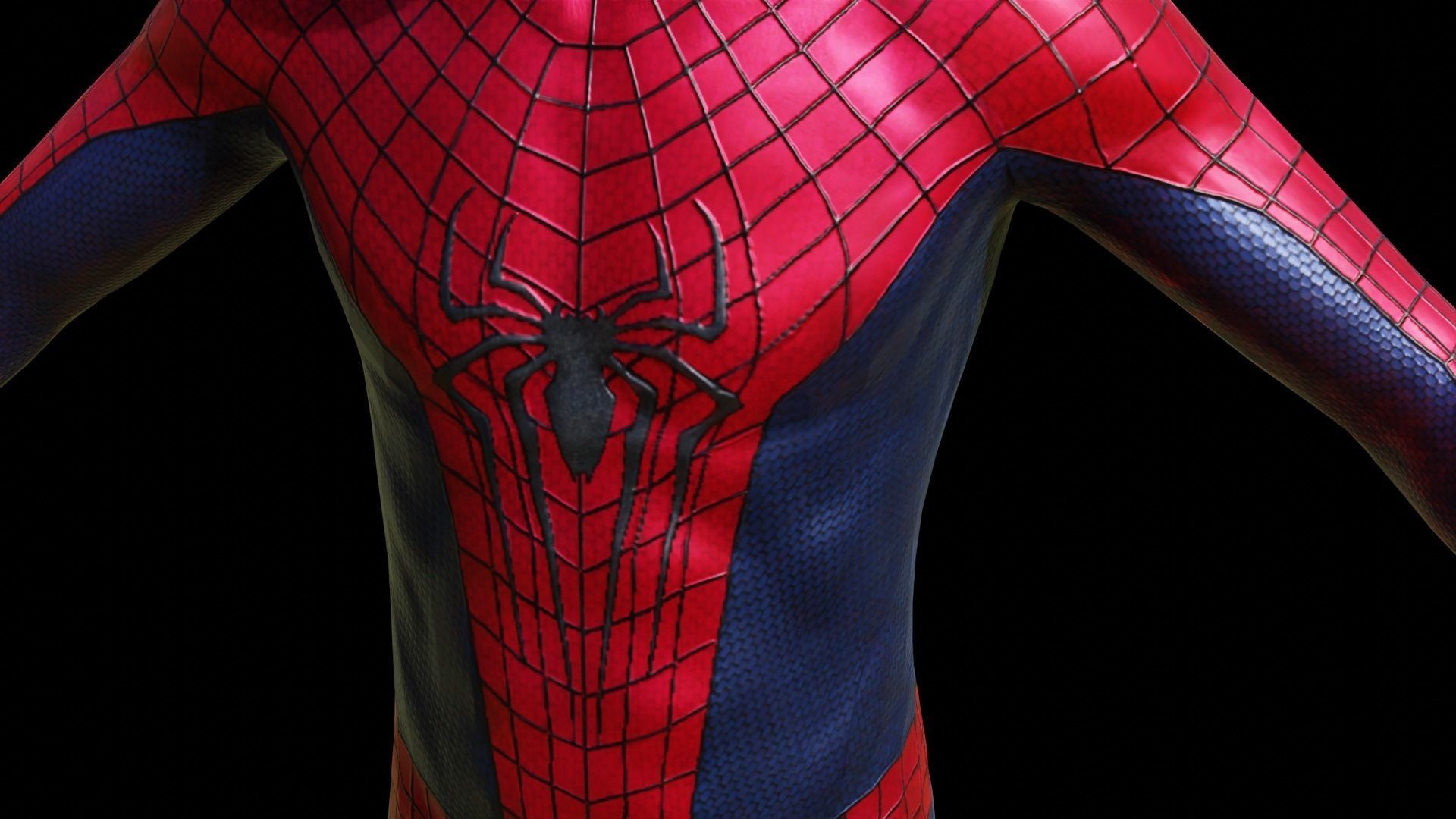 Spiderman Swing Animation Low-poly 3D model_3