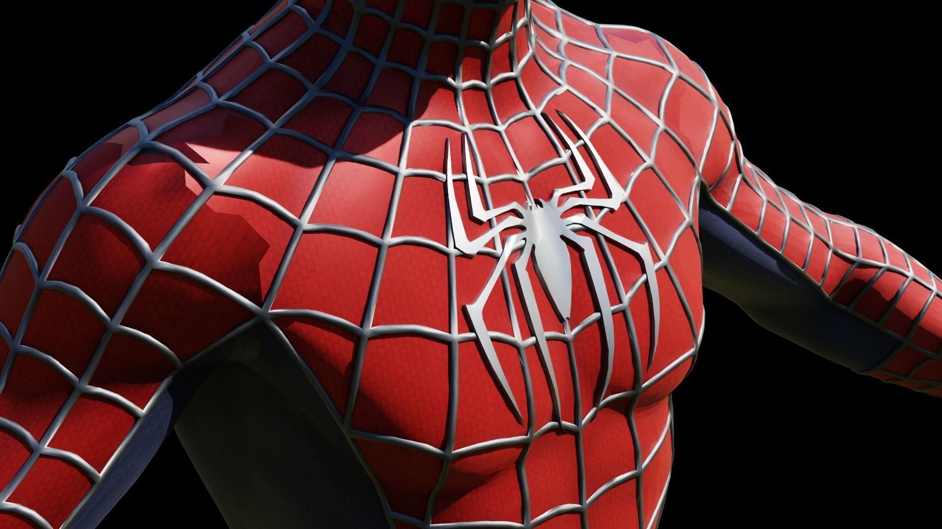 Spiderman Swing Animation Low-poly 3D model_4