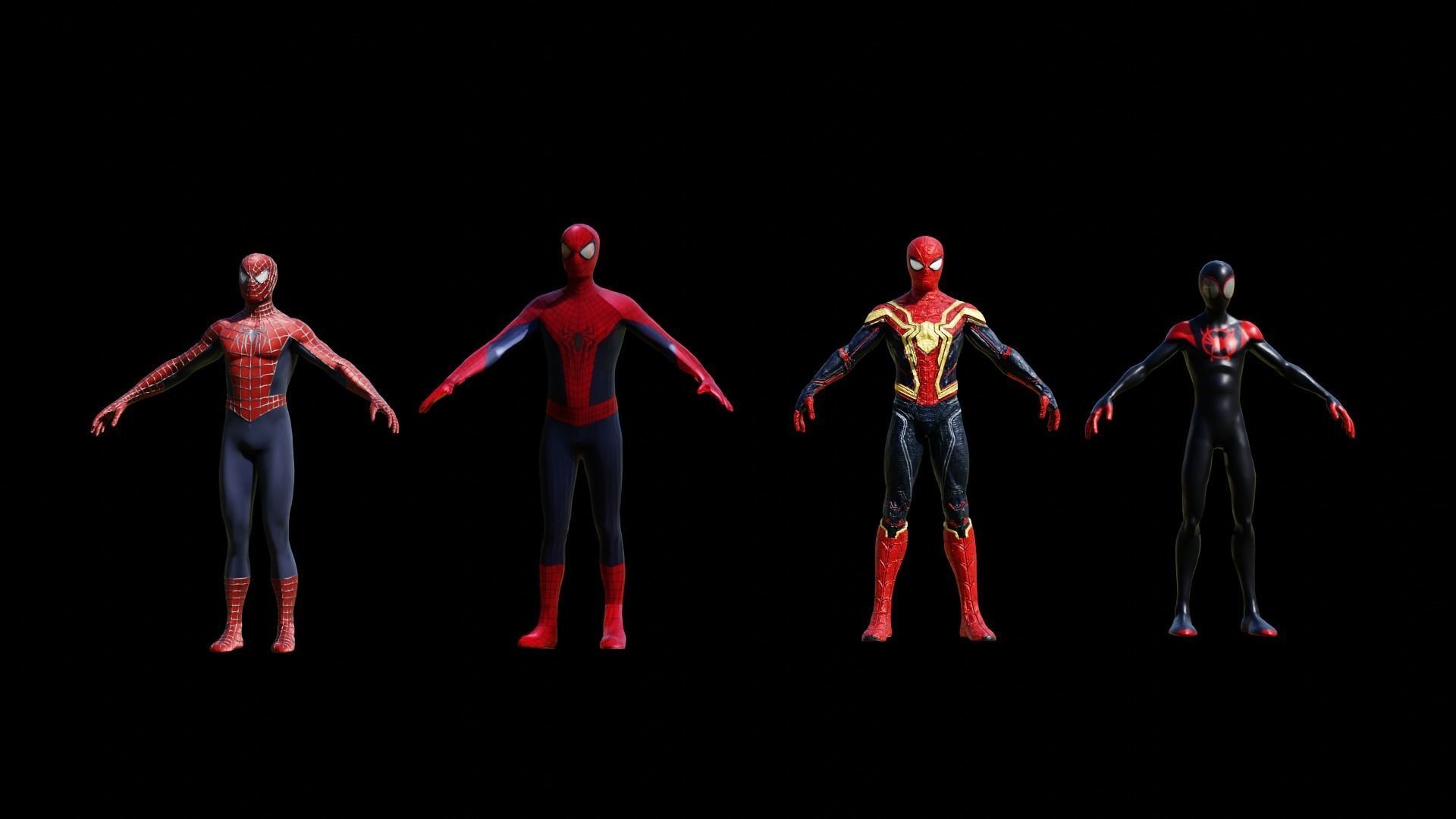 Spiderman Swing Animation Low-poly 3D model_2