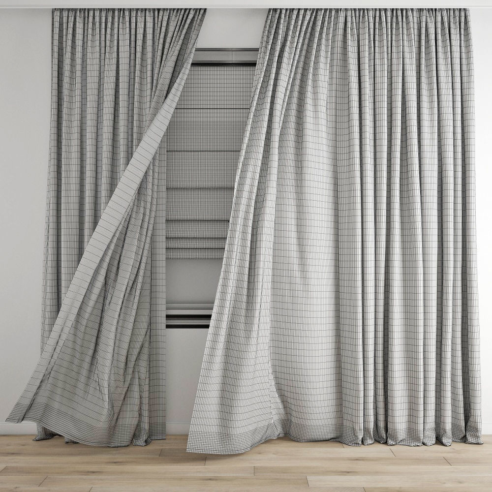 Curtain 346 Wind blowing effect 9 3D model_11