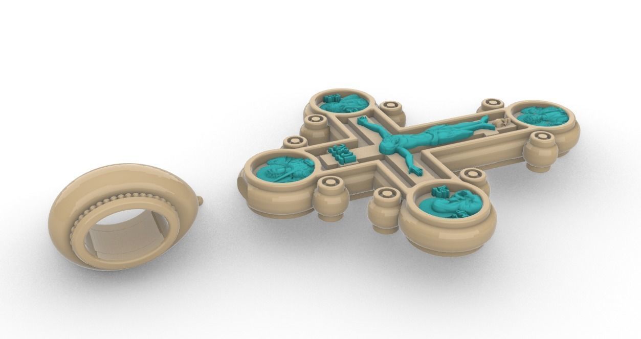 Orthodox cross ONLY FOR CNC 3D print model_8