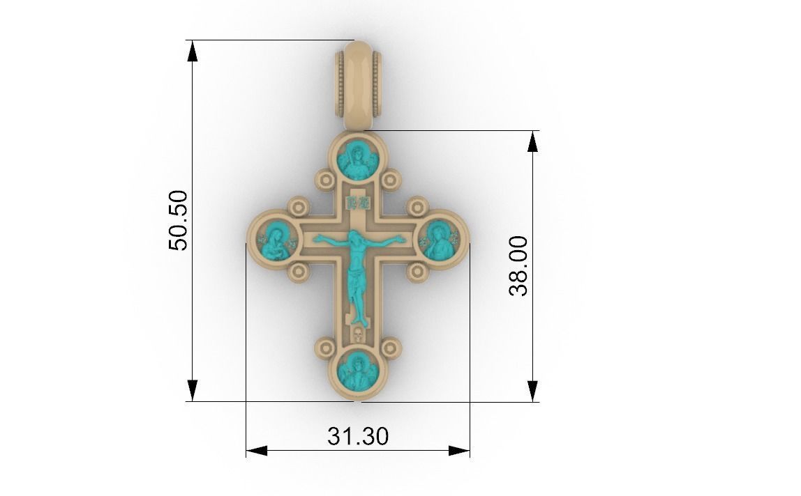 Orthodox cross ONLY FOR CNC 3D print model_4
