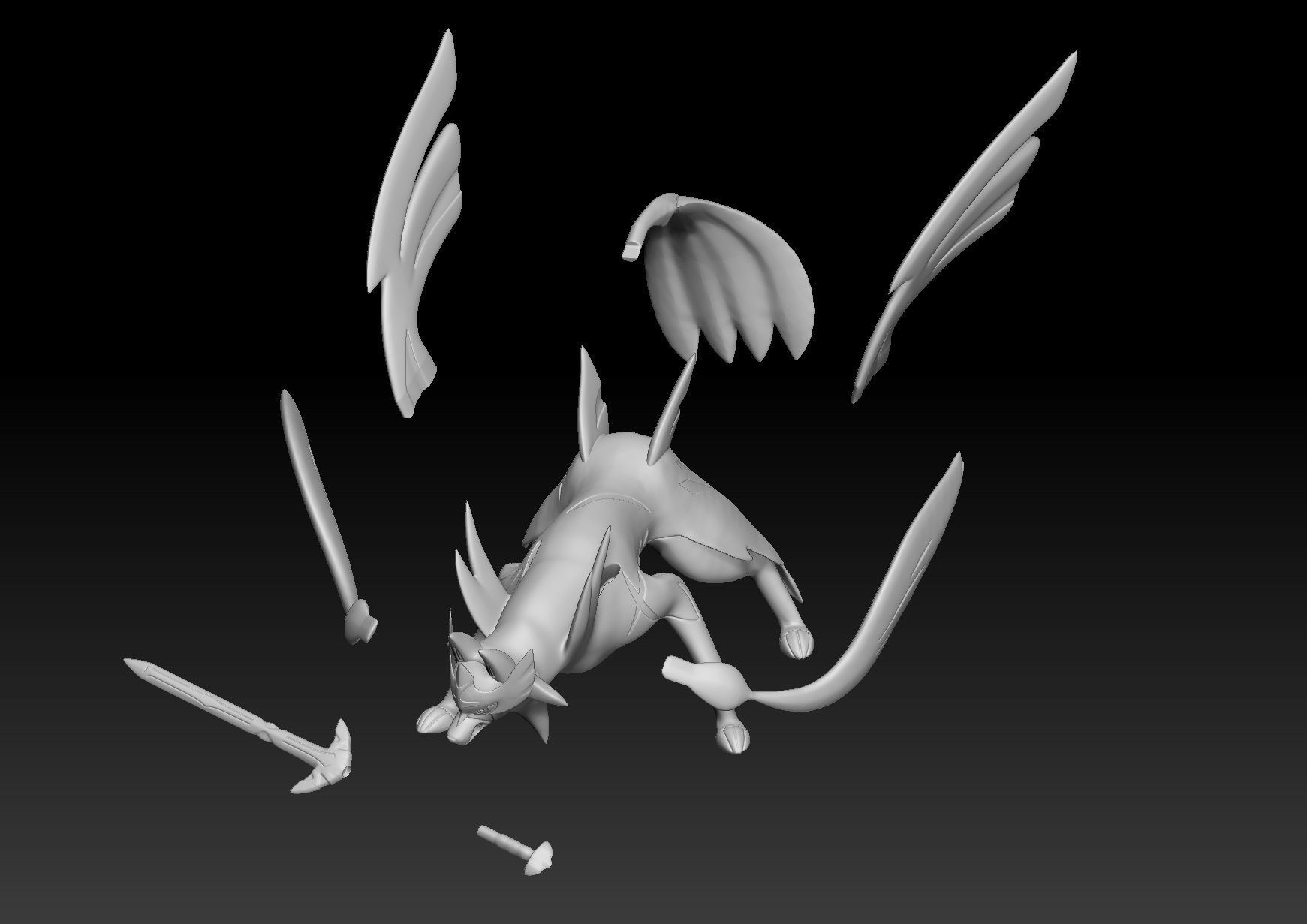 Pokemon Zacian Sword 3D print model_2