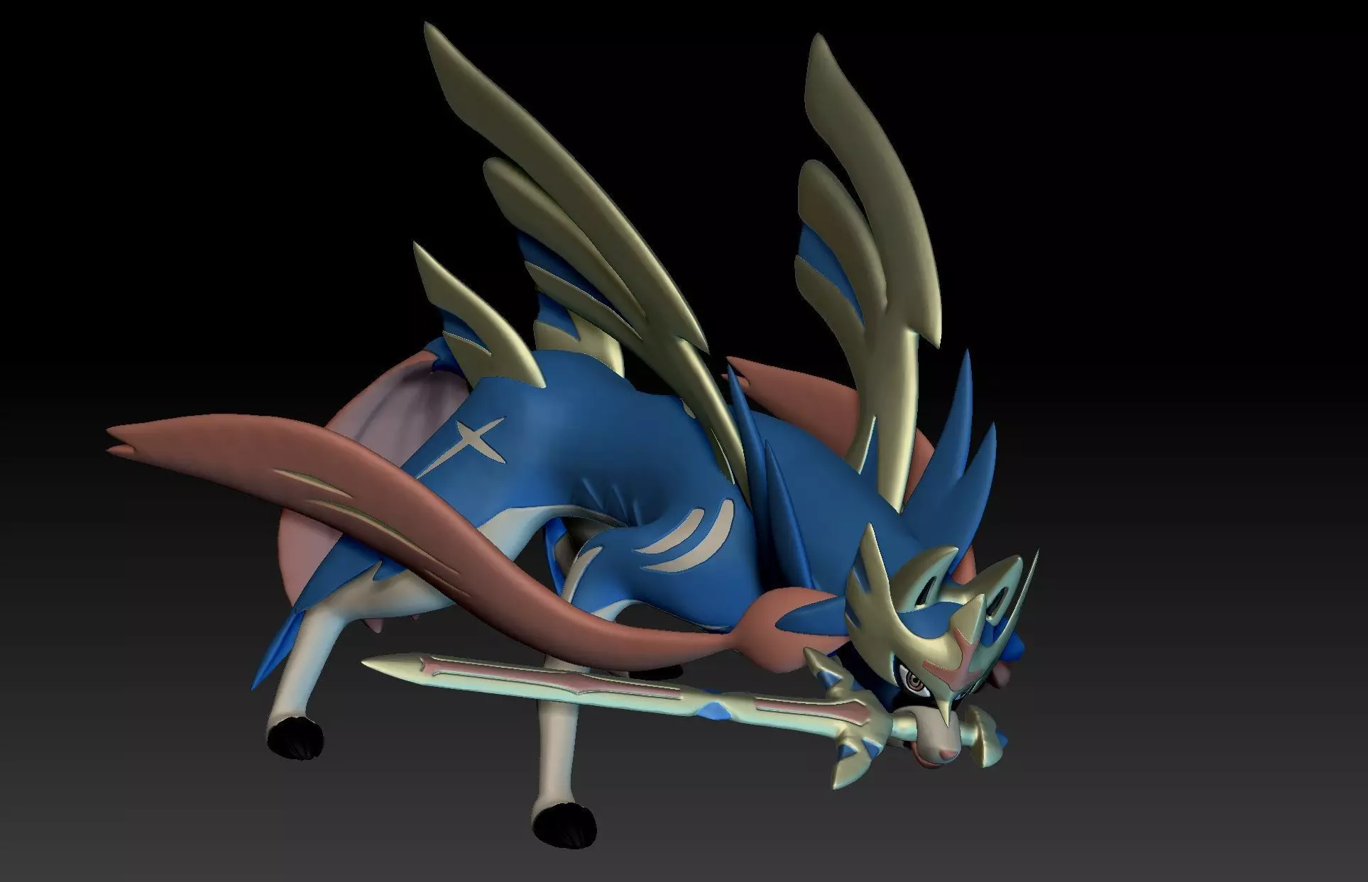 Pokemon Zacian Sword 3D print model_0