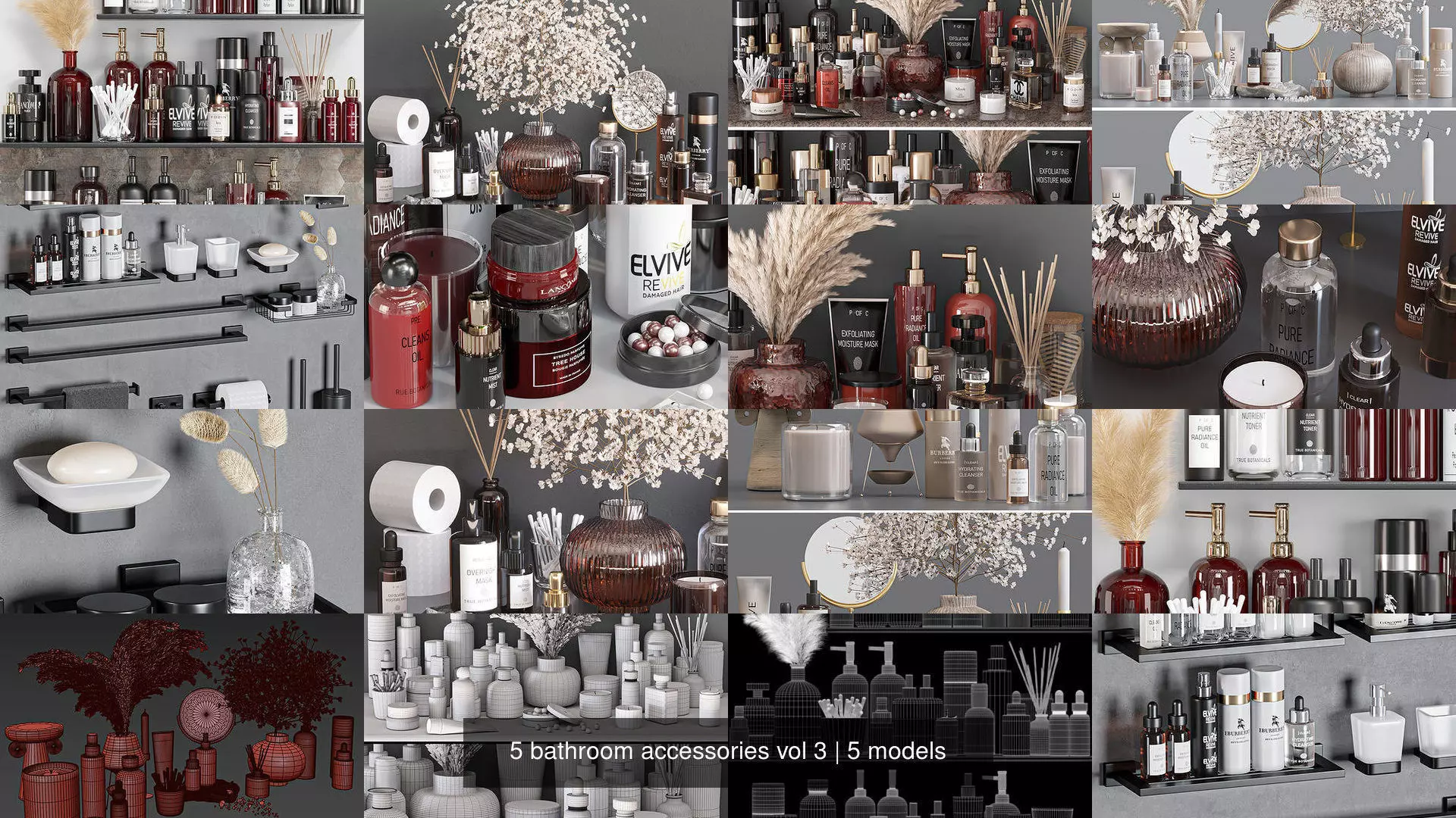 5 bathroom accessories vol 3 3D Model Collection_0