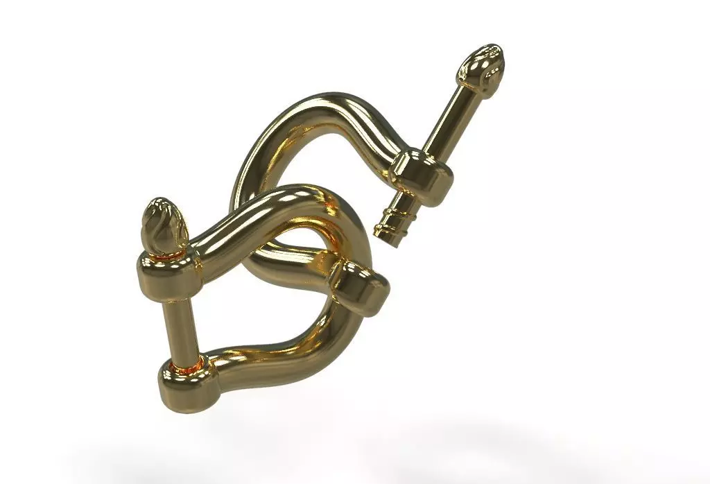 U clasp lock 3D print model_0