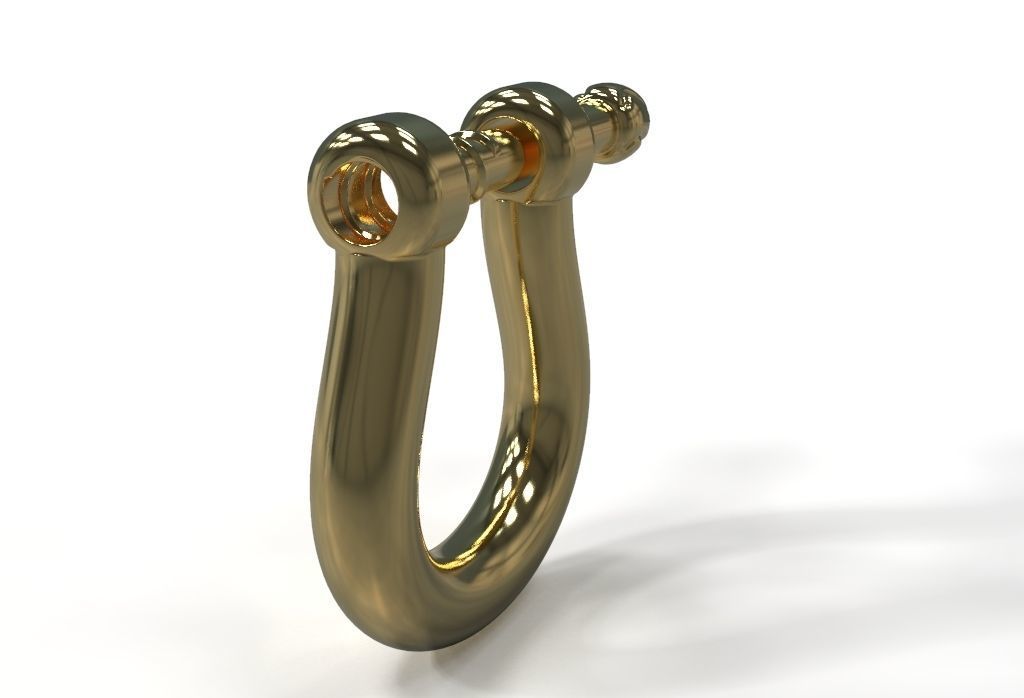 U clasp lock 3D print model_11