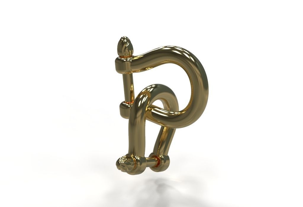 U clasp lock 3D print model_16