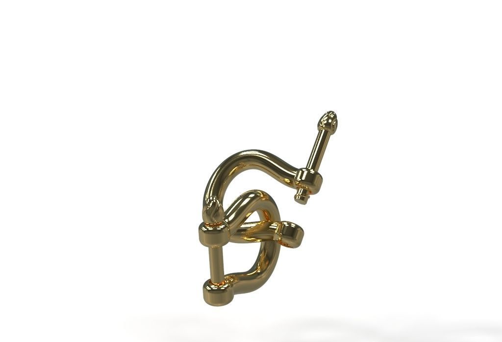 U clasp lock 3D print model_19