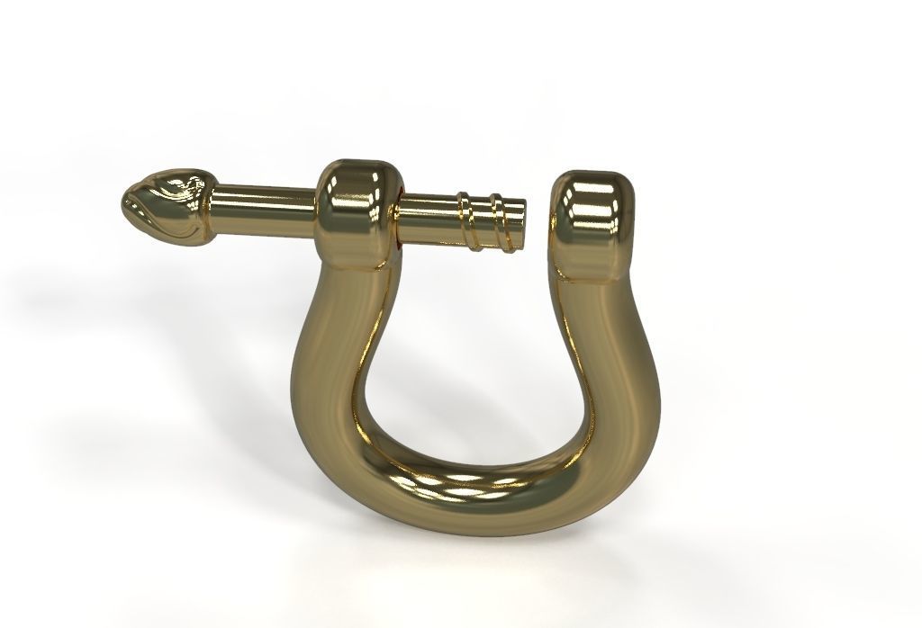 U clasp lock 3D print model_8