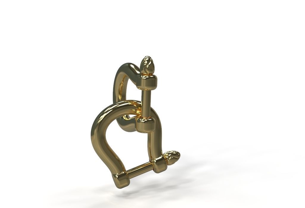 U clasp lock 3D print model_14