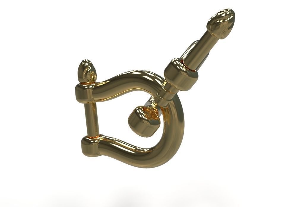 U clasp lock 3D print model_20