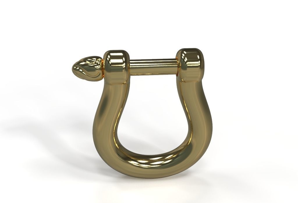 U clasp lock 3D print model_7