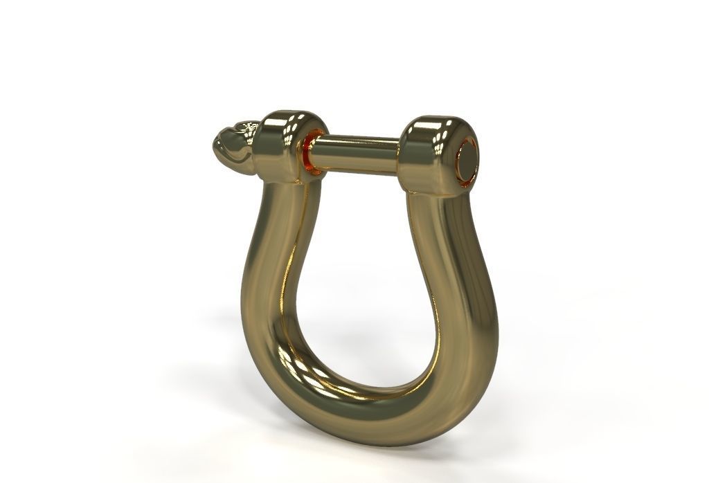 U clasp lock 3D print model_6