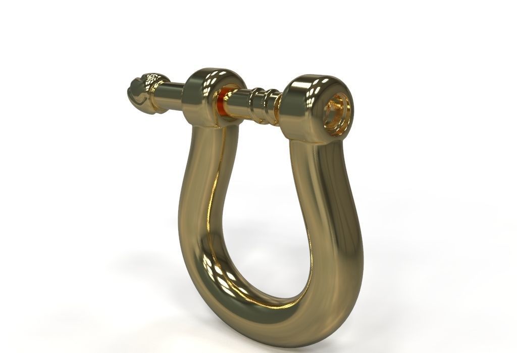 U clasp lock 3D print model_9