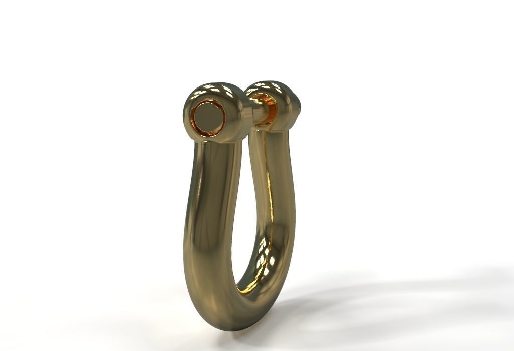 U clasp lock 3D print model_5