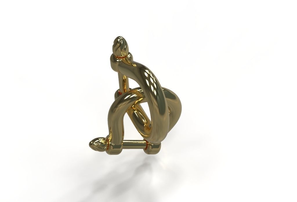 U clasp lock 3D print model_17