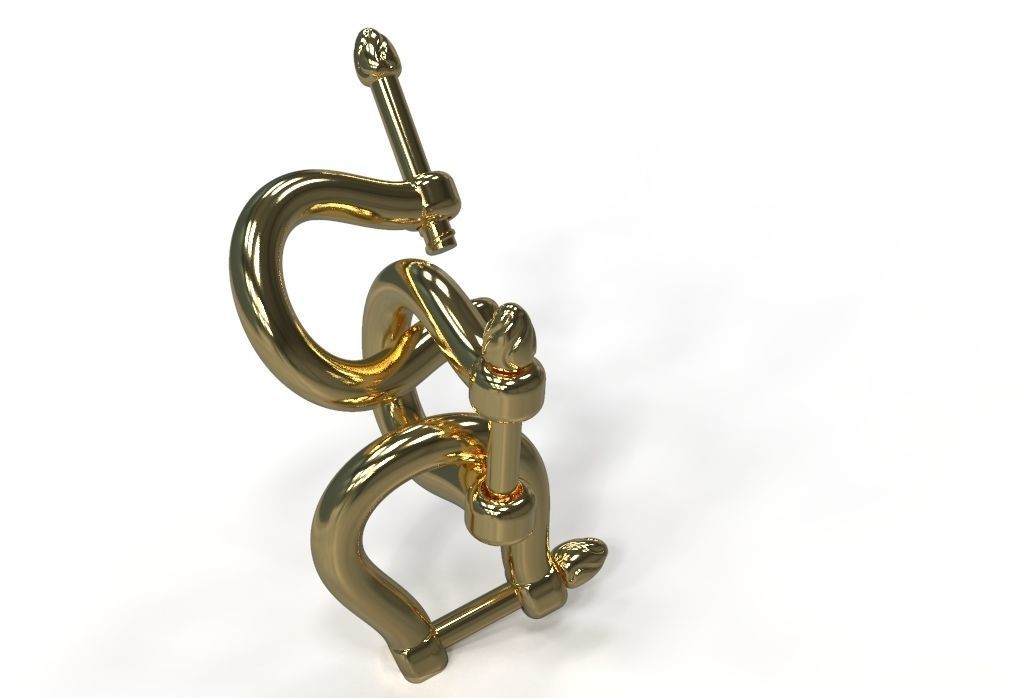 U clasp lock 3D print model_13