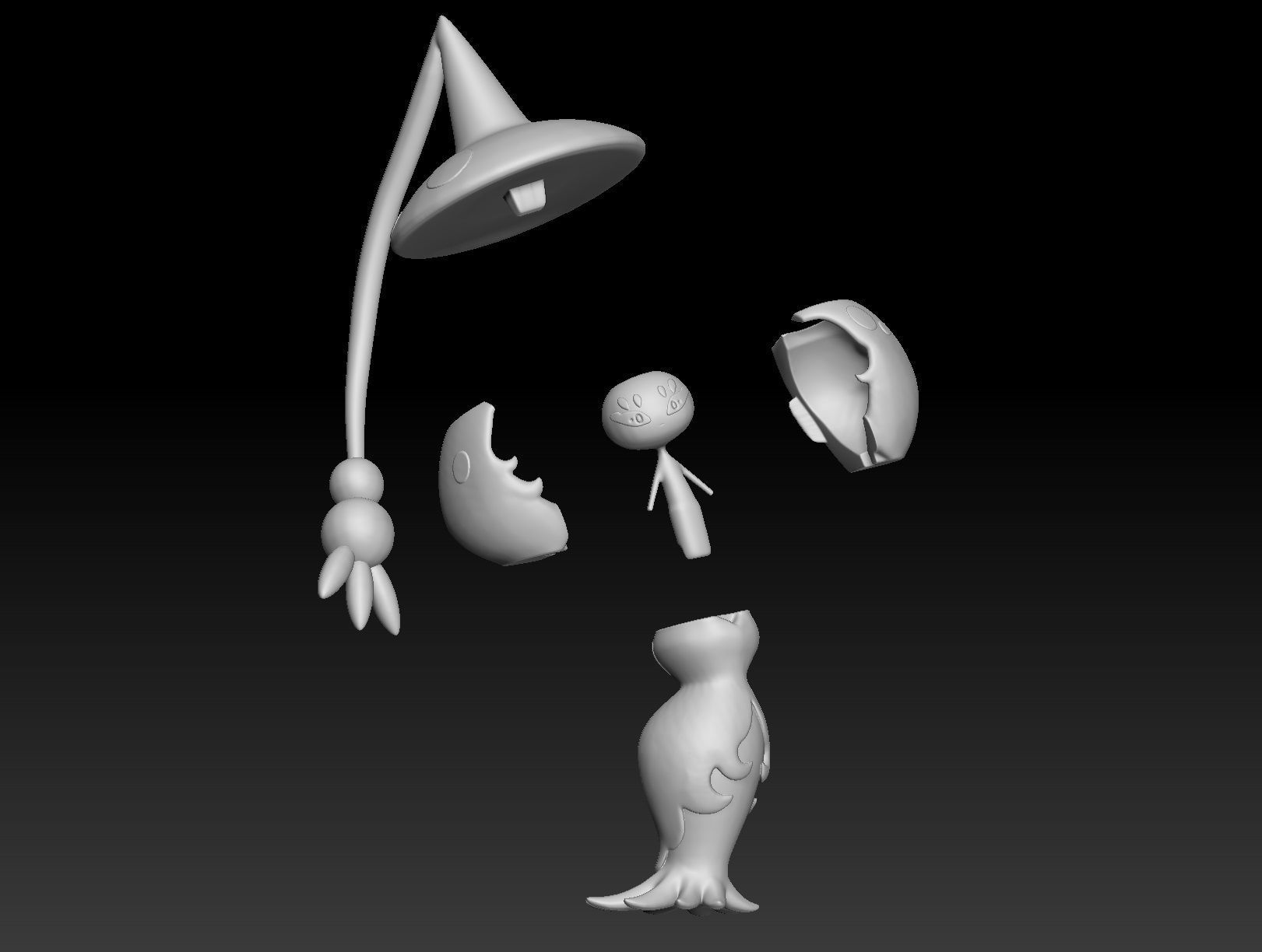 Pokemon Hattena Hattrem Hatterene 3D print model_4