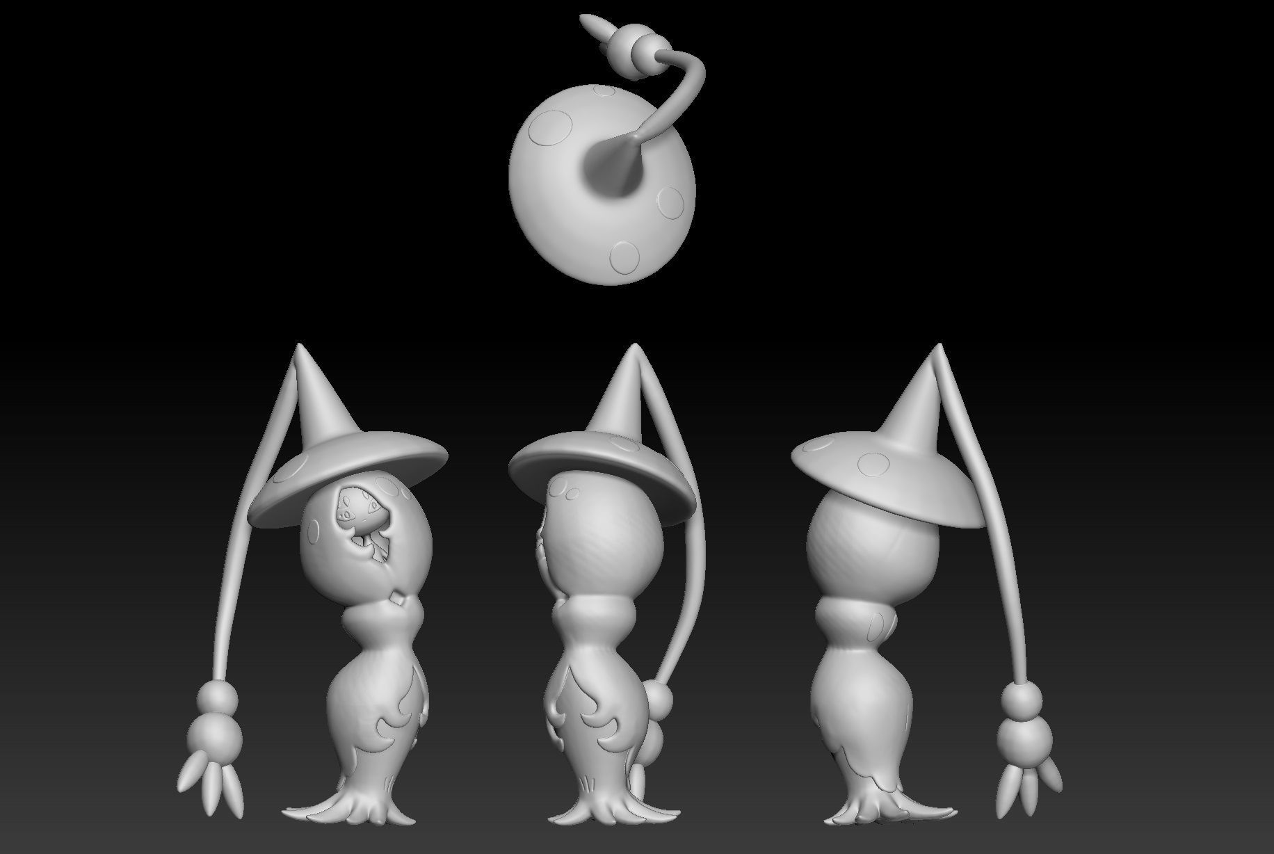 Pokemon Hattena Hattrem Hatterene 3D print model_3