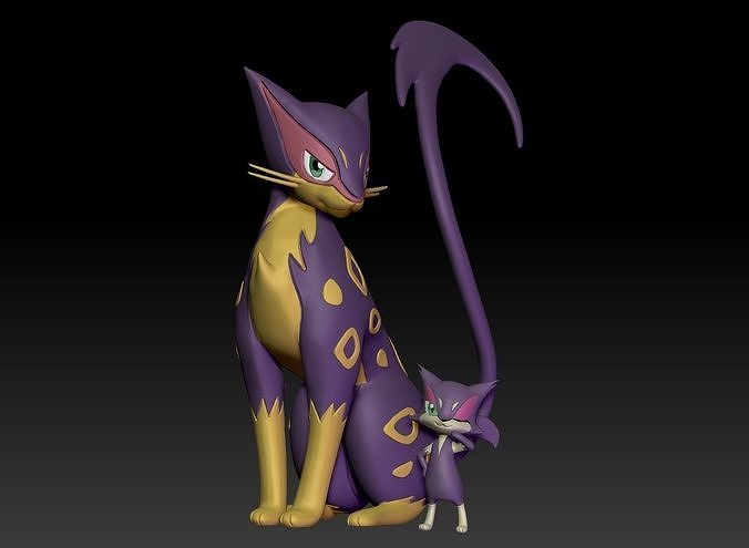 Pokemon Purrloin Liepard 3D print model