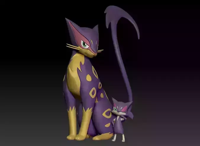 Pokemon Purrloin Liepard 3D print model