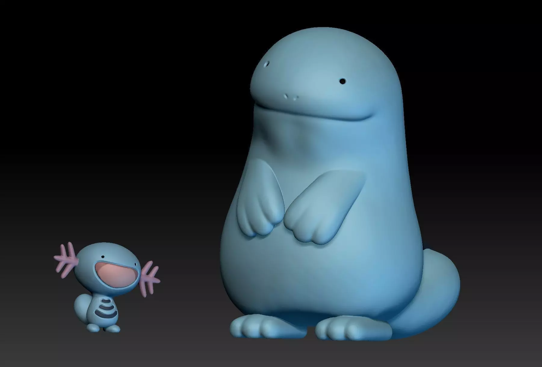Pokemon Wooper Quagsire 3D print model_0