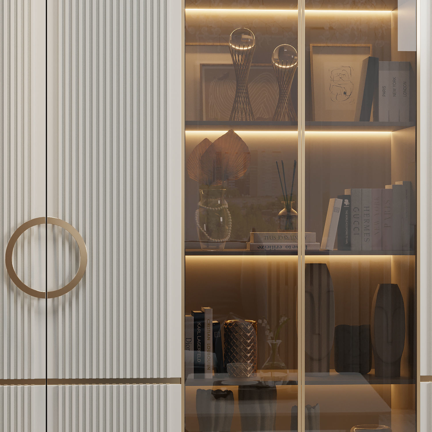 Neoclassical wardrobe 03 3D model_1