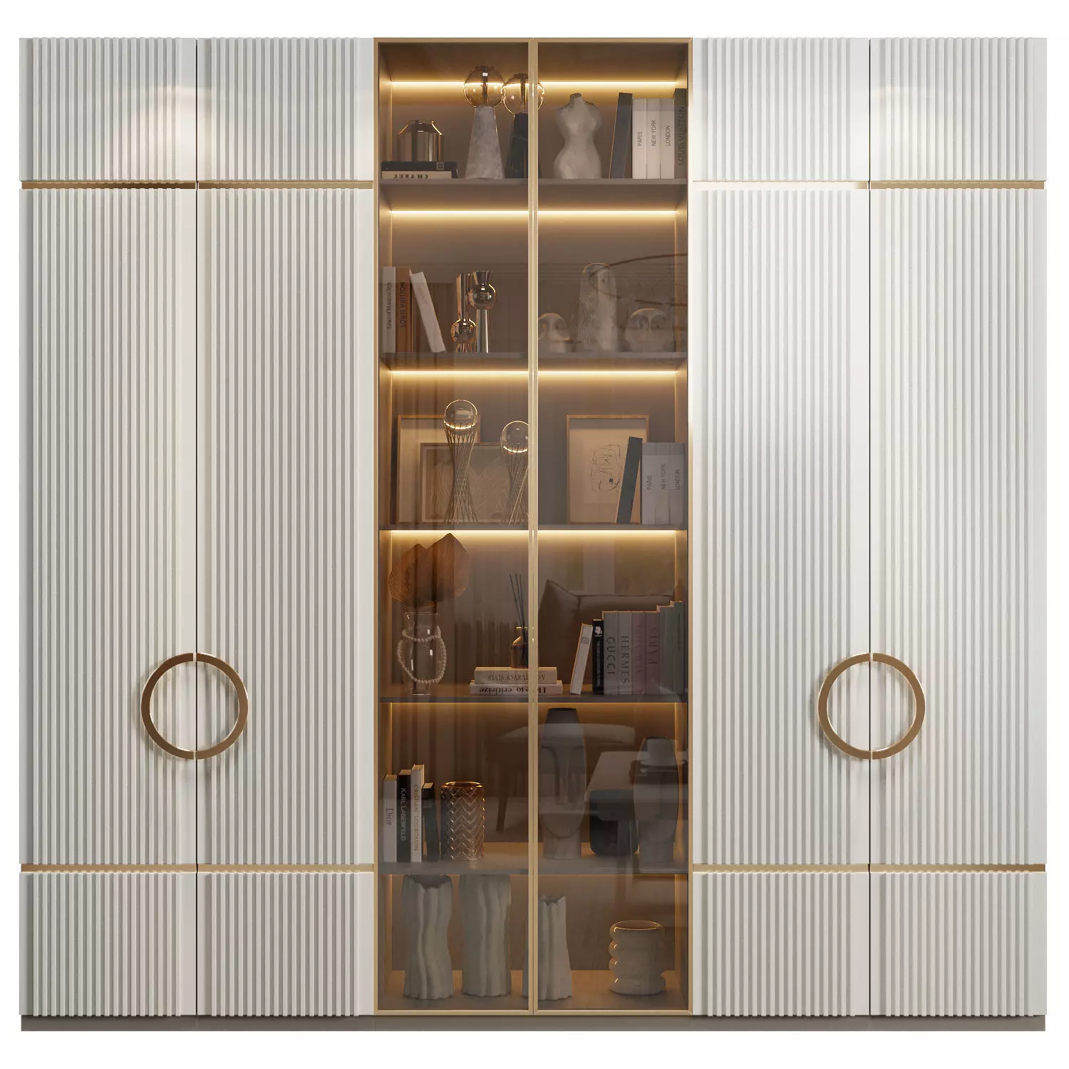 Neoclassical wardrobe 03 3D model_0