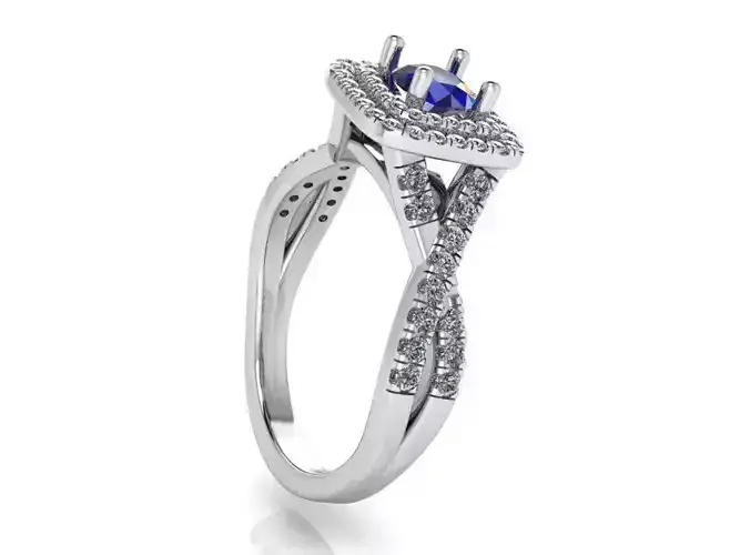 doube halo twisted ring 343