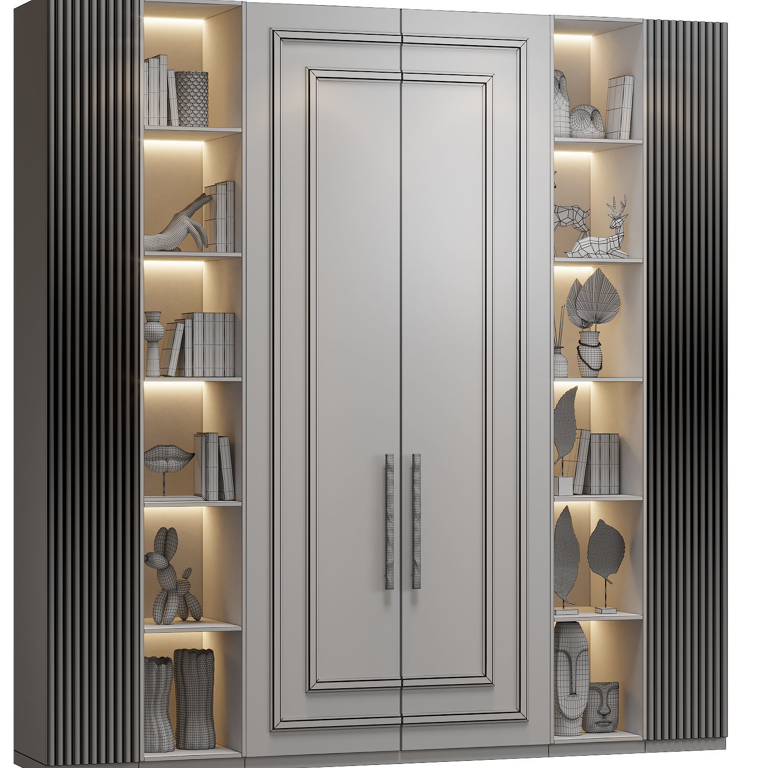 Neoclassical wardrobe 06 3D model_3