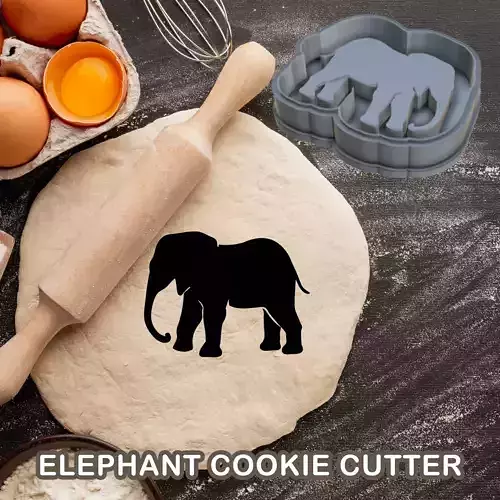 ELEPHANT COOKIE CUTTER PASTRY DOUGH BISCUIT SUGAR FOOD