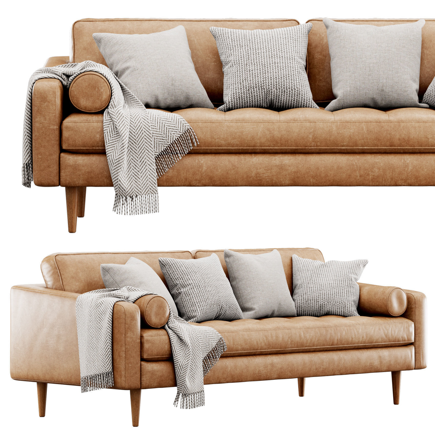 Napa Sofa 88 by Poly and Bark 3D model_2