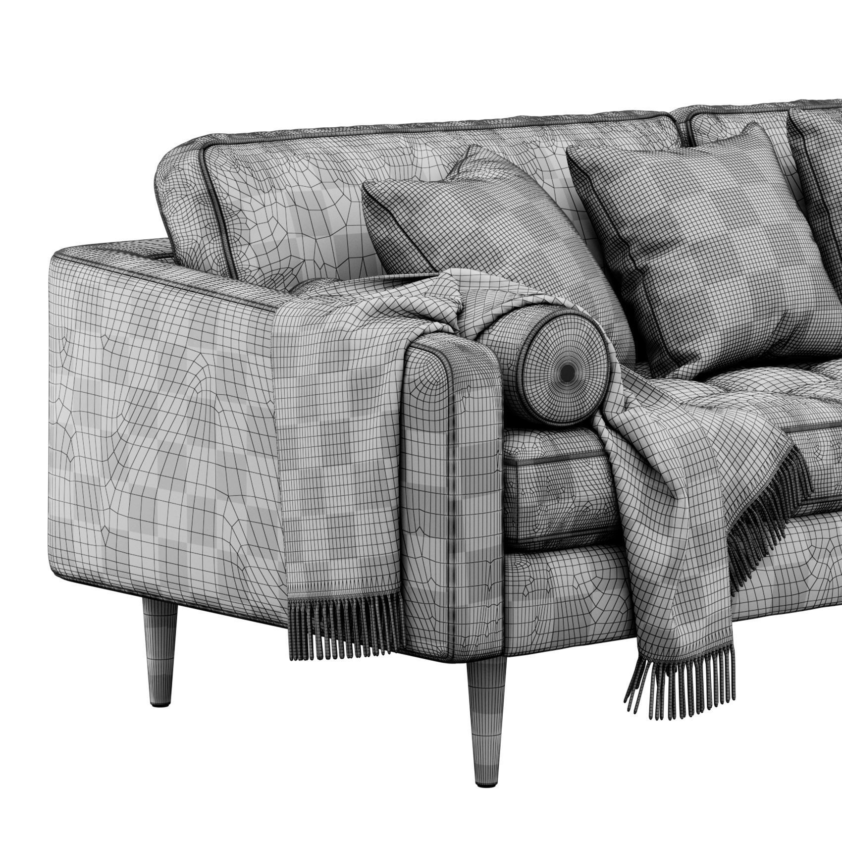 Napa Sofa 88 by Poly and Bark 3D model_5