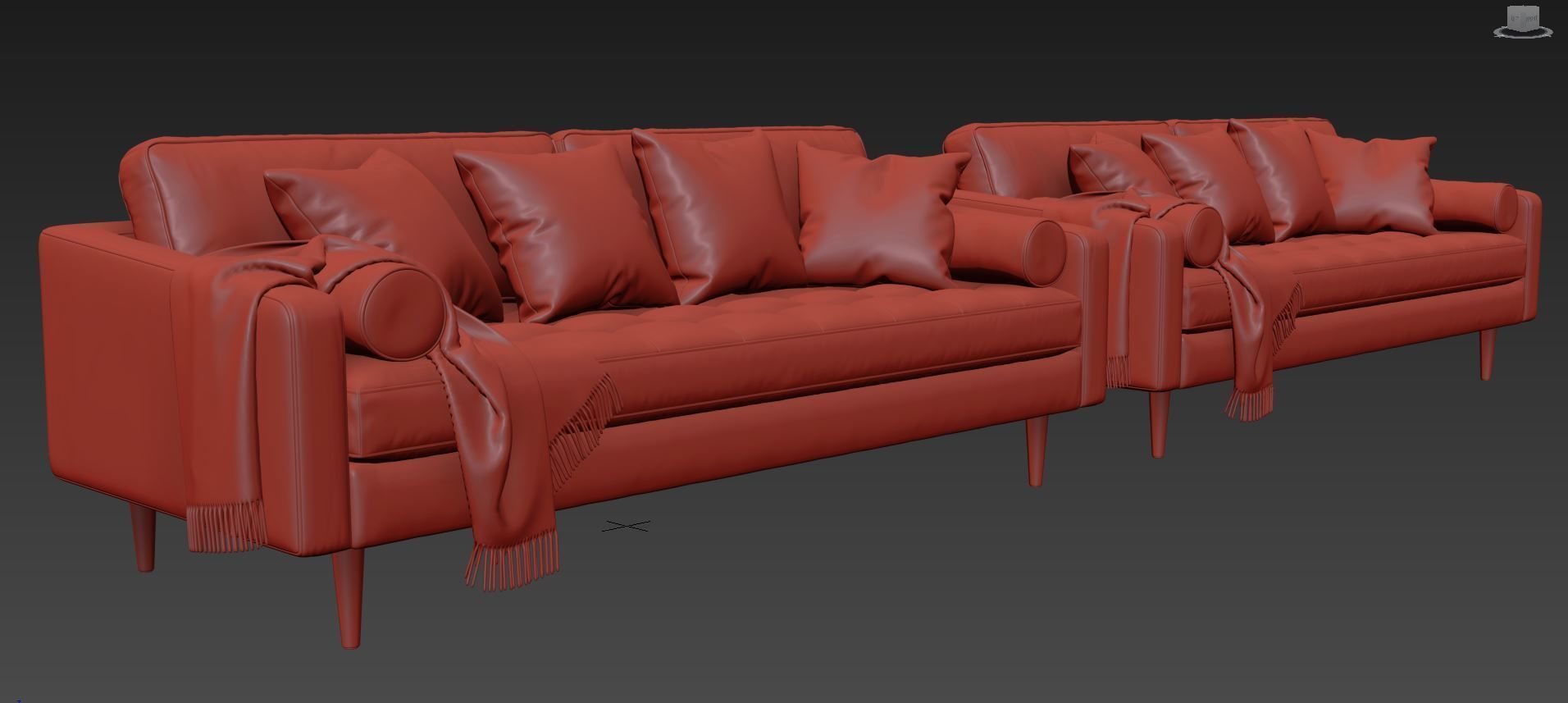 Napa Sofa 88 by Poly and Bark 3D model_11