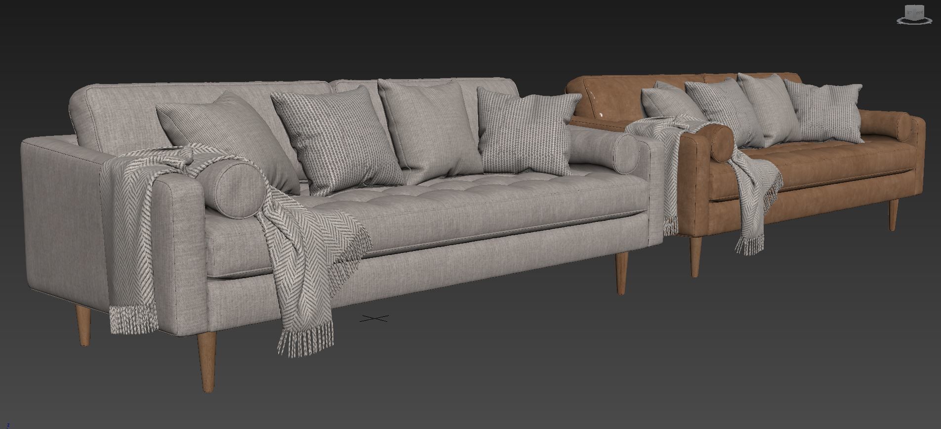 Napa Sofa 88 by Poly and Bark 3D model_10