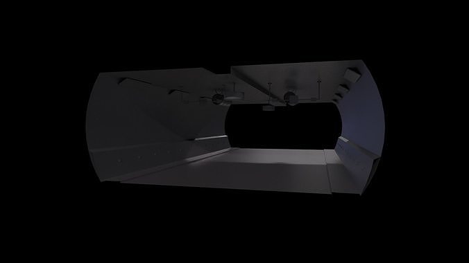 PBR Tileable Road Tunnel Interior Low-poly 3D model 4