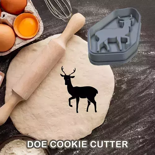 DOE COOKIE CUTTER PASTRY DOUGH BISCUIT SUGAR FOOD 3D print model