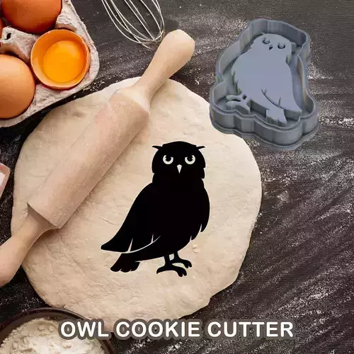 OWL COOKIE CUTTER PASTRY DOUGH BISCUIT SUGAR FOOD