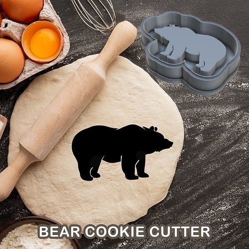 BEAR COOKIE CUTTER PASTRY DOUGH BISCUIT SUGAR FOOD 3D print model