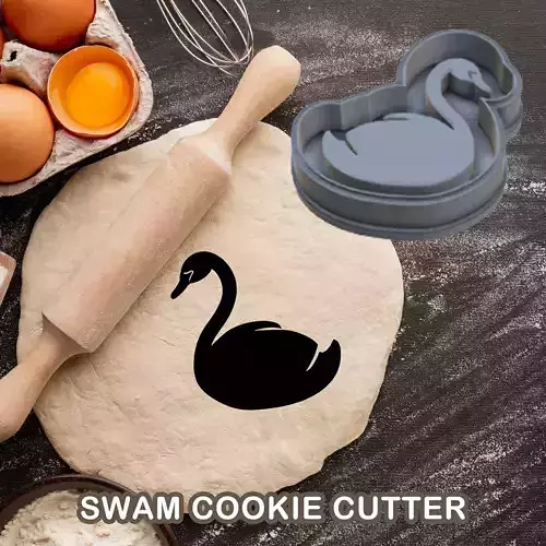 SWAM COOKIE CUTTER PASTRY DOUGH BISCUIT SUGAR FOOD