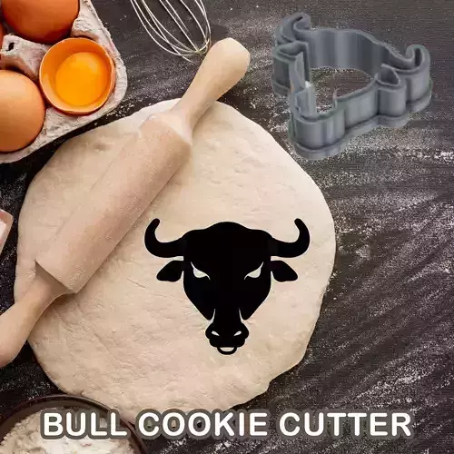 BULL COOKIE CUTTER PASTRY DOUGH BISCUIT SUGAR FOOD