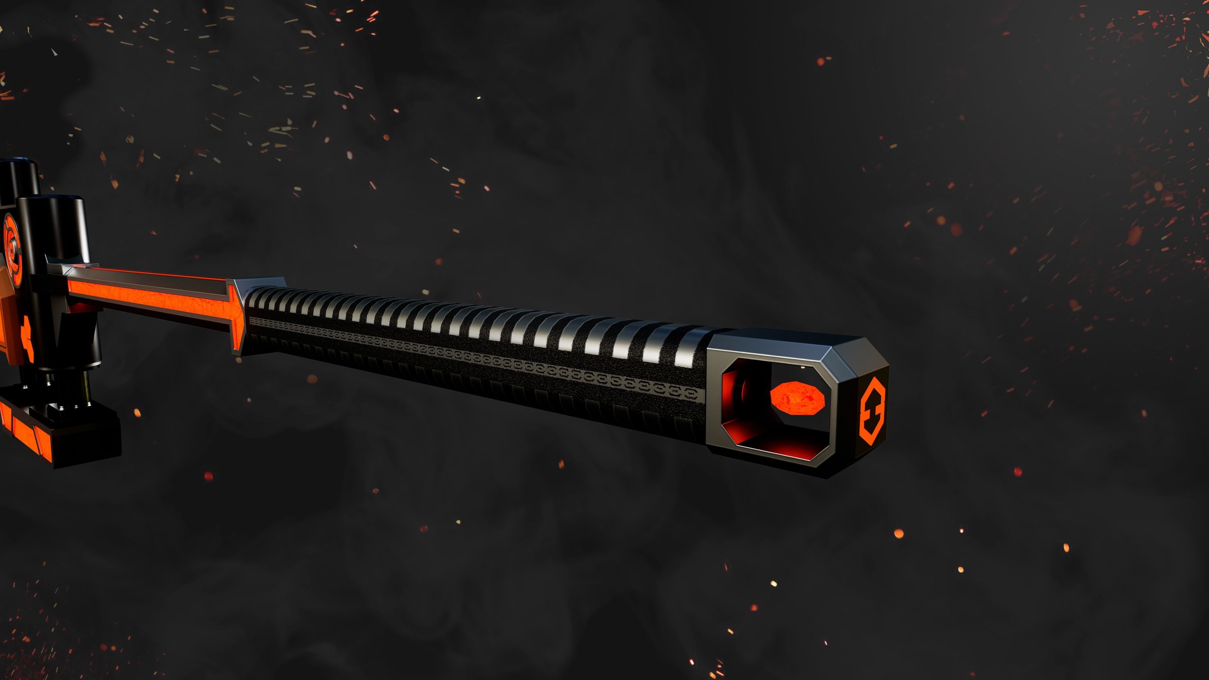 Future Sci-Fi Hammer Low-poly 3D model Low-poly 3D model_4