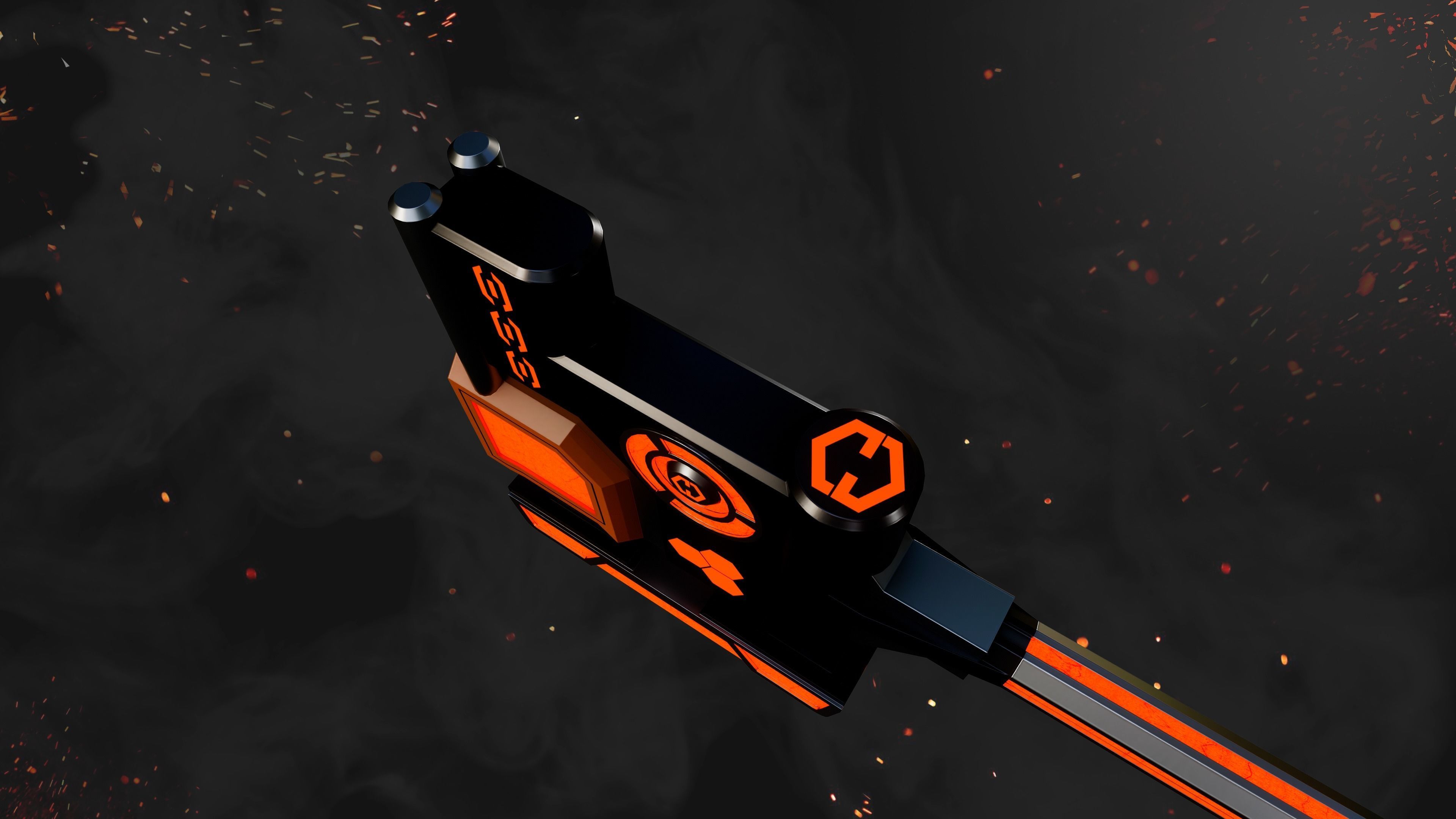 Future Sci-Fi Hammer Low-poly 3D model Low-poly 3D model_5