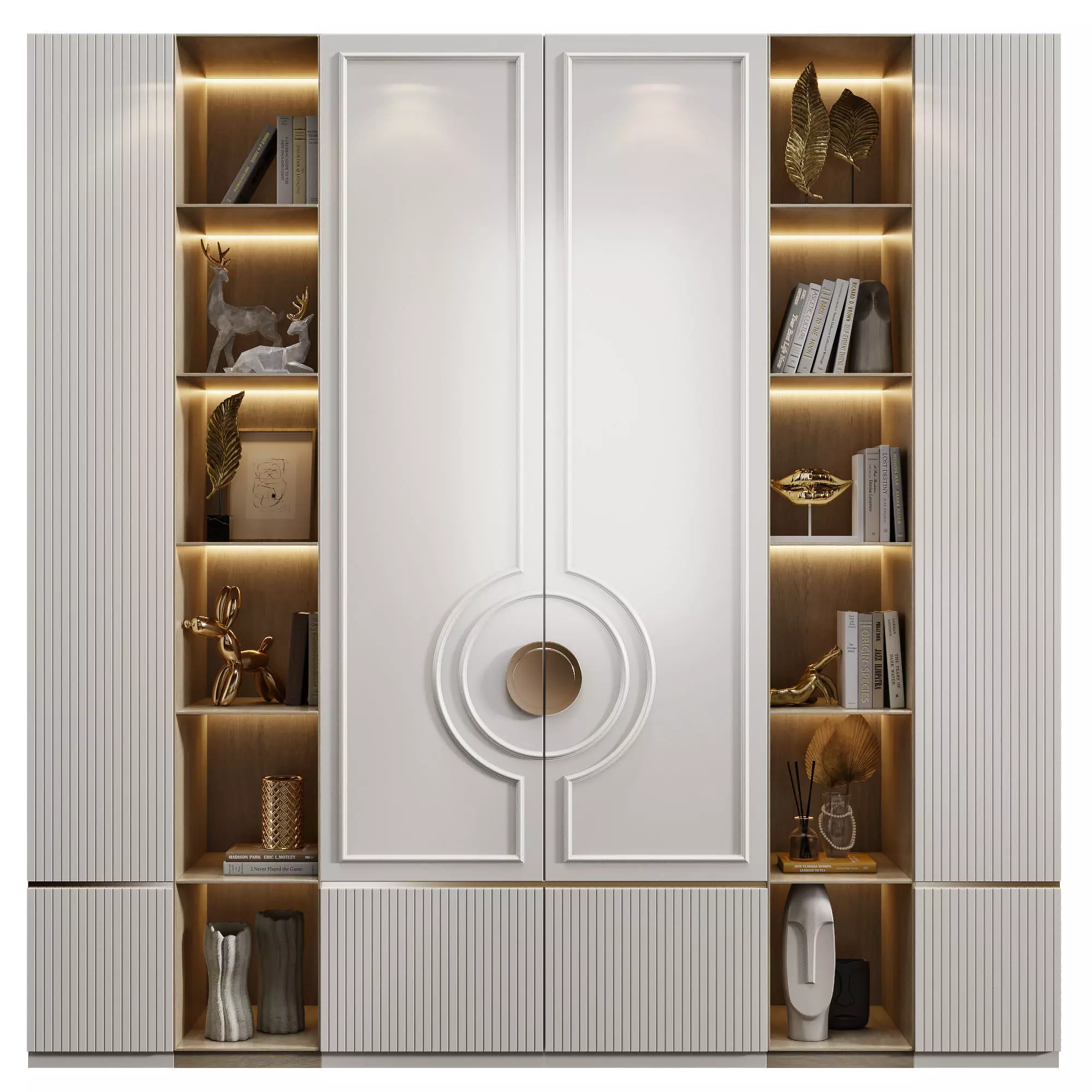 Neoclassical wardrobe 08 3D model