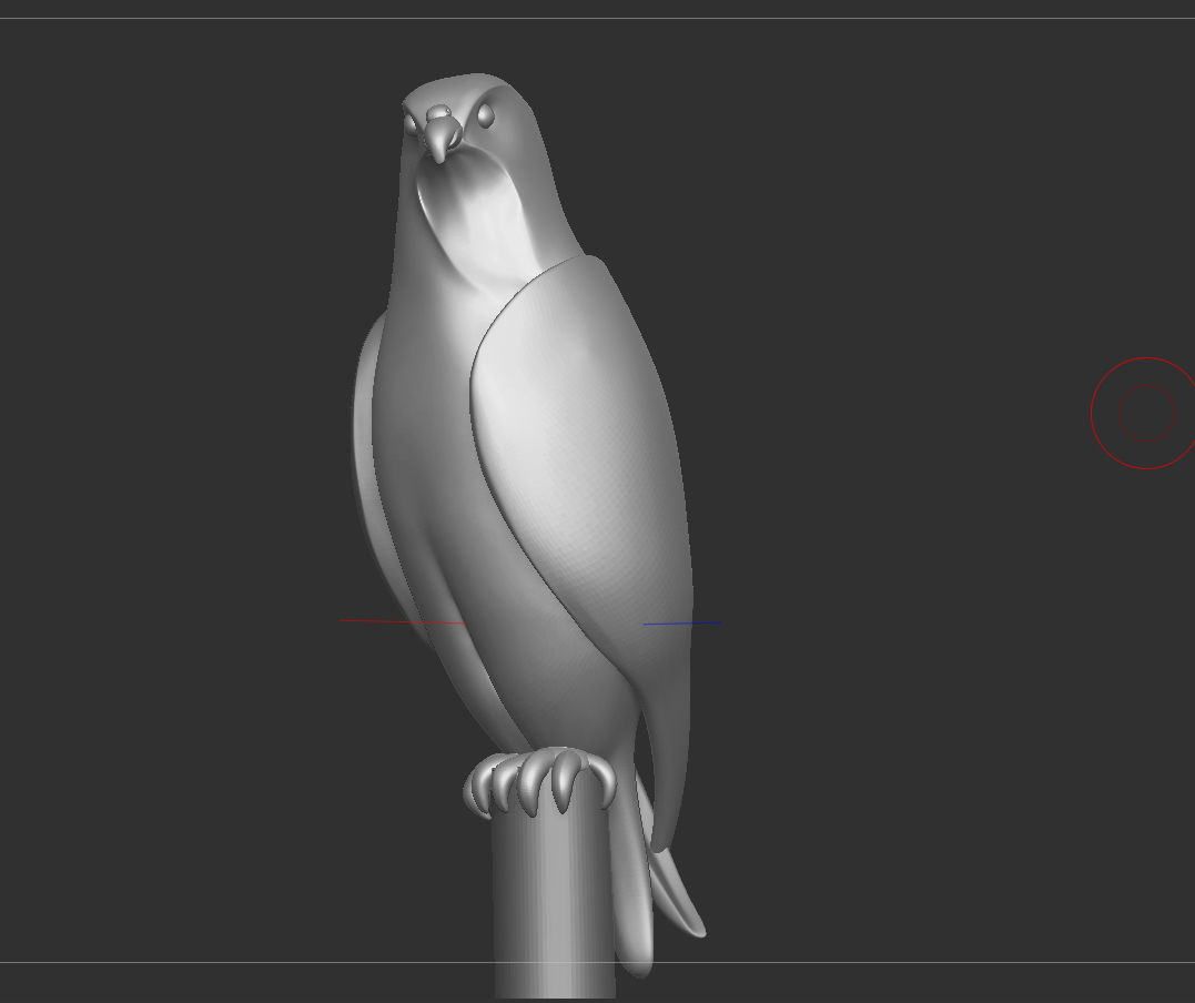 Falcon Minimal Sculpture 3D Print 3D print model_7